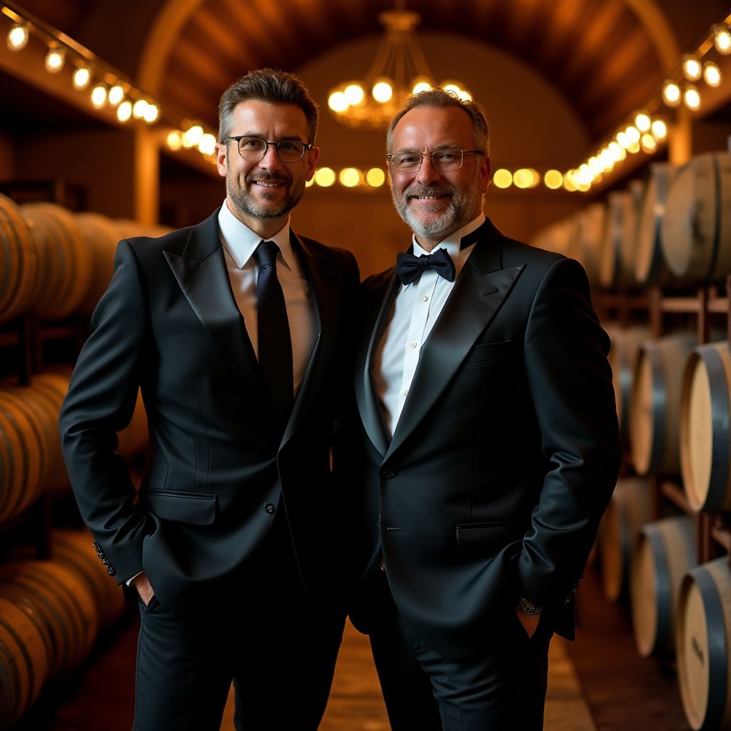 Fondateurs de Winecok dans leur cave à vin