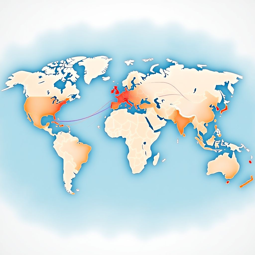 Carte du monde avec expéditions